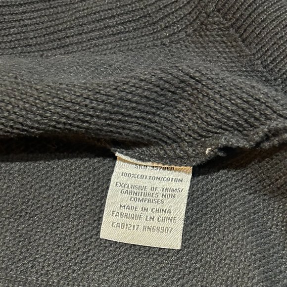 Le Chateau Black Mens Shawl Sweater Small - Picture 2 of 5